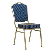 стул Хит Профиль: 25 мм Хит 20, жаккард корона синяя, каркас шампань фото